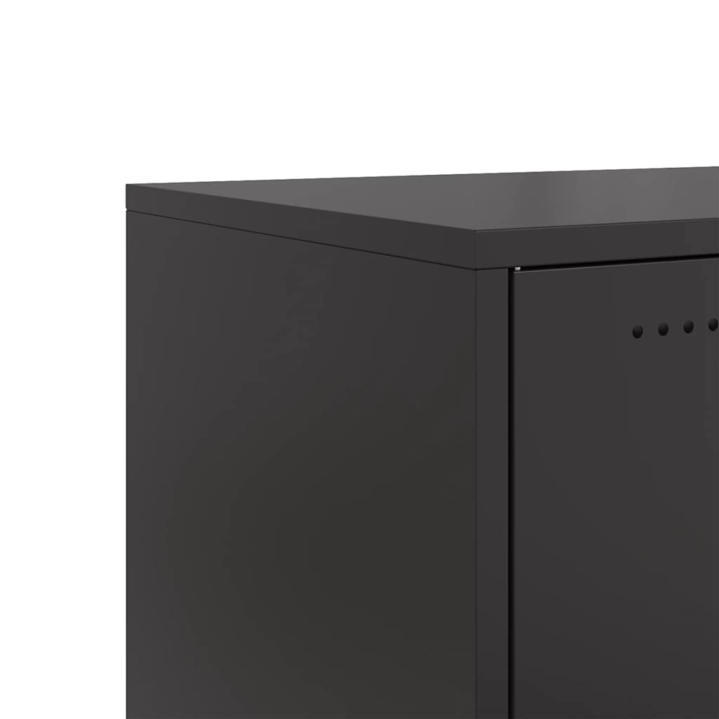 Tv-meubel 100,5x39x43,5 cm staal zwart
