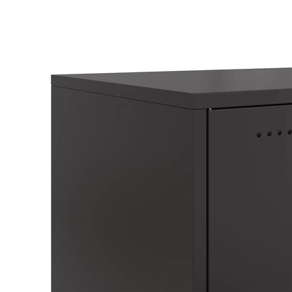 Tv-meubel 100,5x39x43,5 cm staal zwart