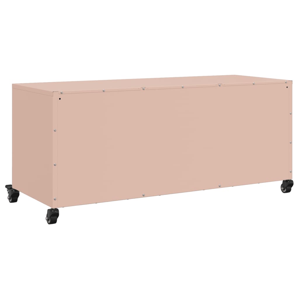 Tv-meubel 100,5x39x43,5 cm staal roze