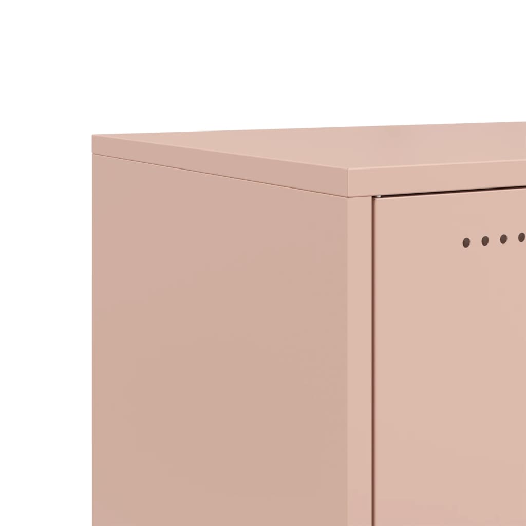 Tv-meubel 100,5x39x43,5 cm staal roze