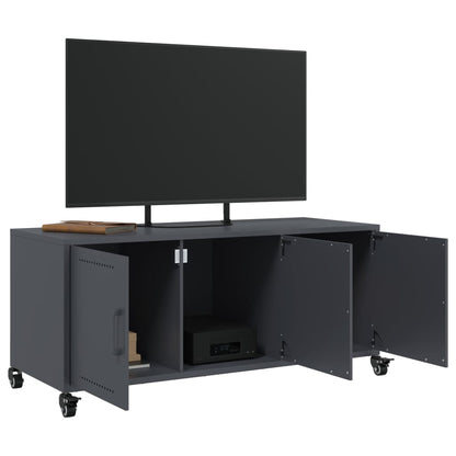 Tv-meubel 100,5x39x43,5 cm staal antraciet