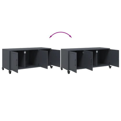 Tv-meubel 100,5x39x43,5 cm staal antraciet