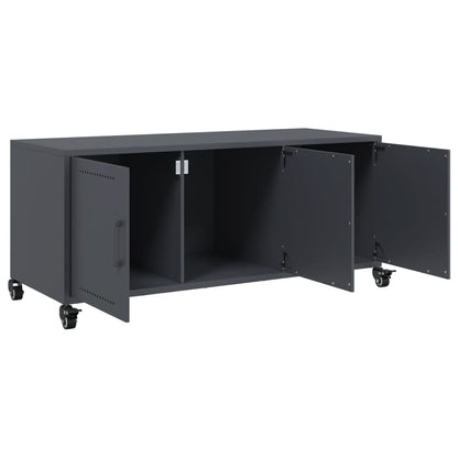 Tv-meubel 100,5x39x43,5 cm staal antraciet