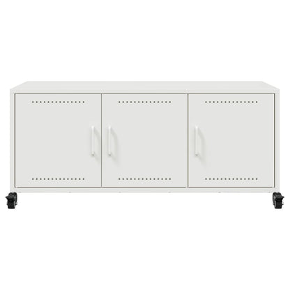 Tv-meubel 100,5x39x43,5 cm staal wit
