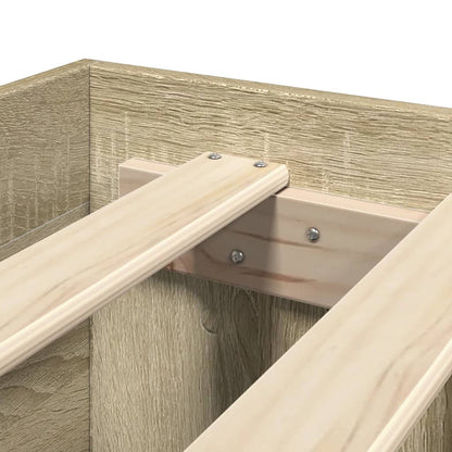Bedframe met hoofdeinde bewerkt hout sonoma eiken 100x200 cm