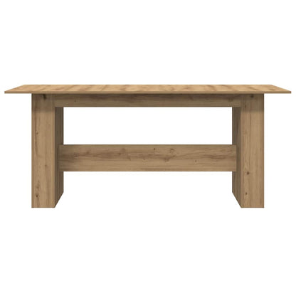 Eettafel 180x90x76 cm bewerkt hout ambachtelijk eikenkleur