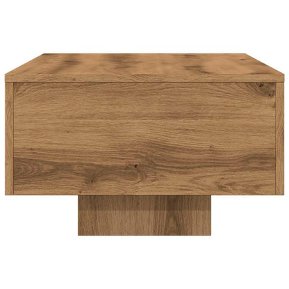 Salontafel 100x49,5x31 cm bewerkt hout artisanaal eikenkleur