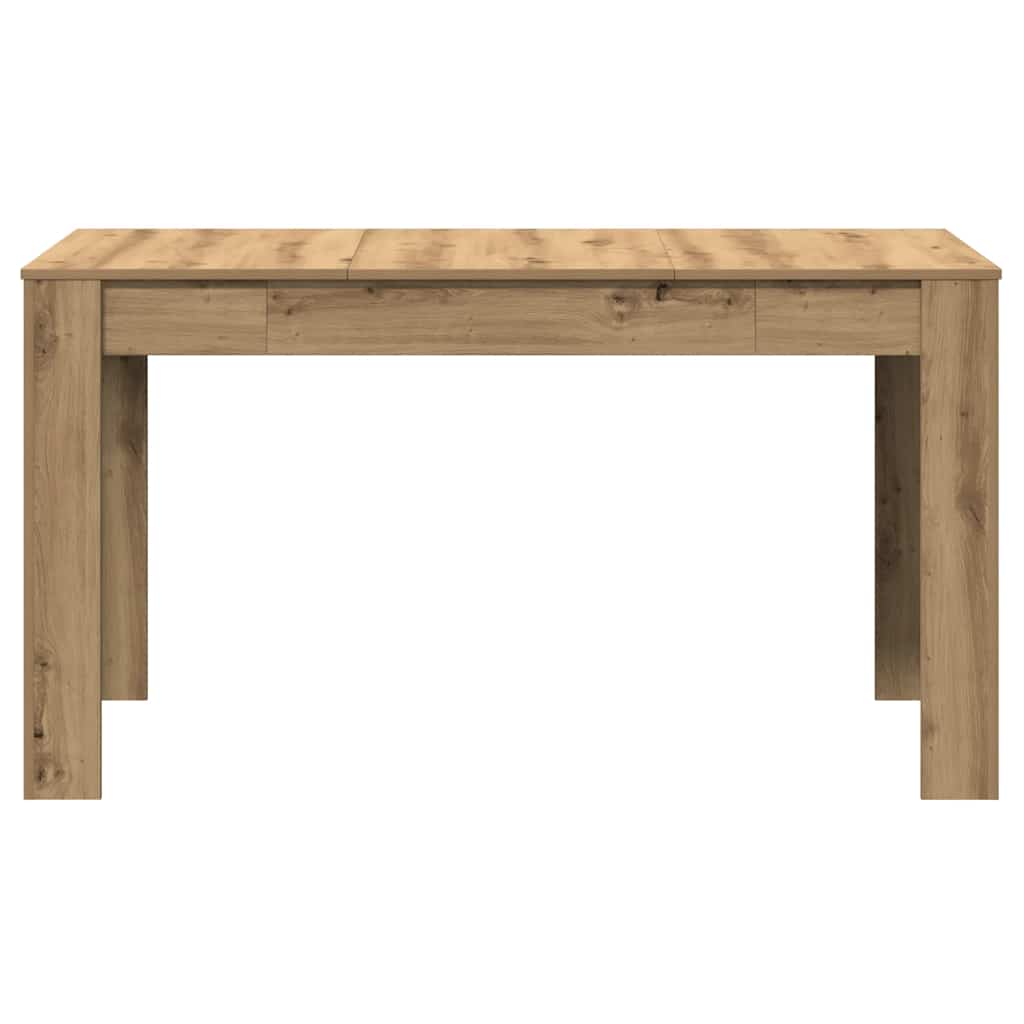 Eettafel 140x74,5x76 cm bewerkt hout artisanaal eikenkleurig