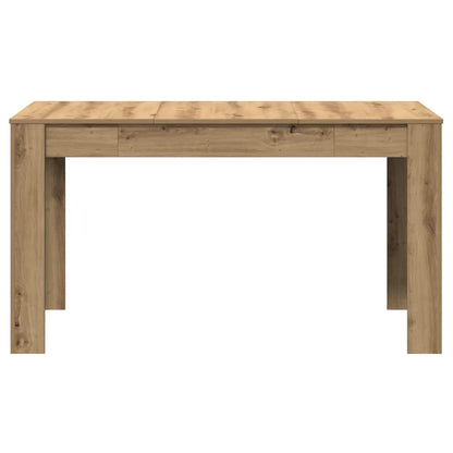 Eettafel 140x74,5x76 cm bewerkt hout artisanaal eikenkleurig