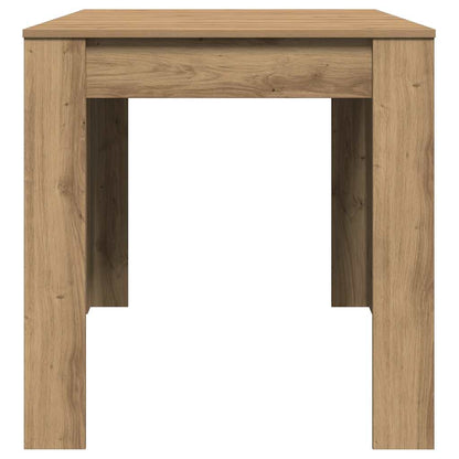 Eettafel 140x74,5x76 cm bewerkt hout artisanaal eikenkleurig
