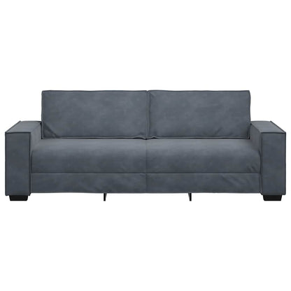 Driezitsbank 180 cm fluweel donkergrijs