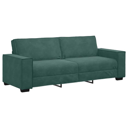 Driezitsbank 180 cm fluweel donkergroen