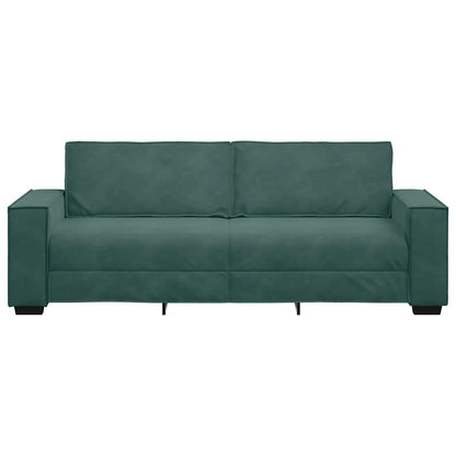 Driezitsbank 180 cm fluweel donkergroen