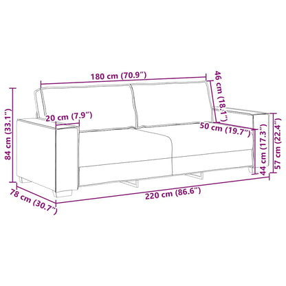 Driezitsbank 180 cm fluweel donkergroen