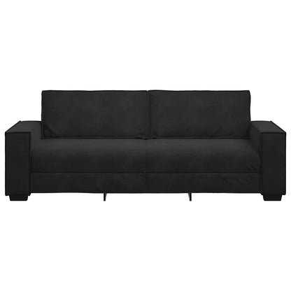 Driezitsbank 180 cm fluweel zwart