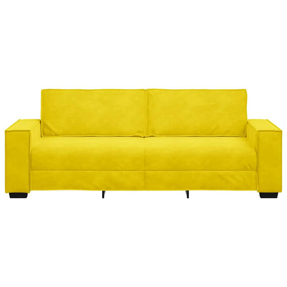 Driezitsbank 180 cm fluweel geel