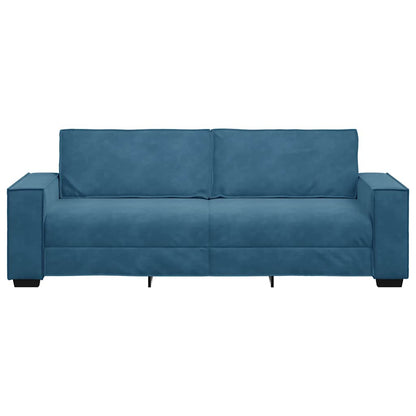 Driezitsbank 180 cm fluweel blauw